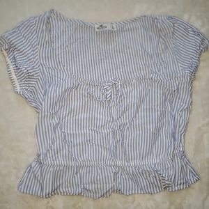 Hollister Small white and blue stripes